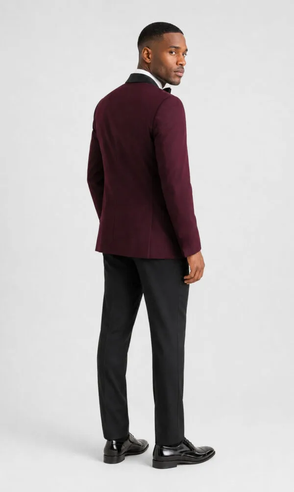 Wine Shawl Tuxedo angle 4