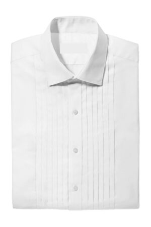 White Laydown Shirt (Pleated)