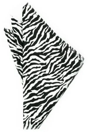 Zebra Print Pocket Square