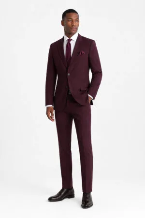 Burgundy Suit angle 2