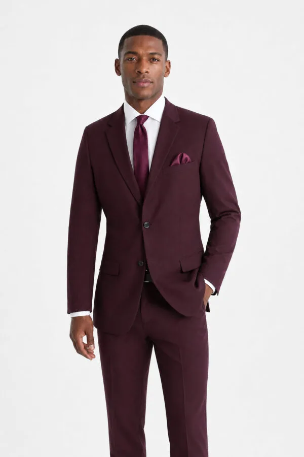 Burgundy Suit angle 4