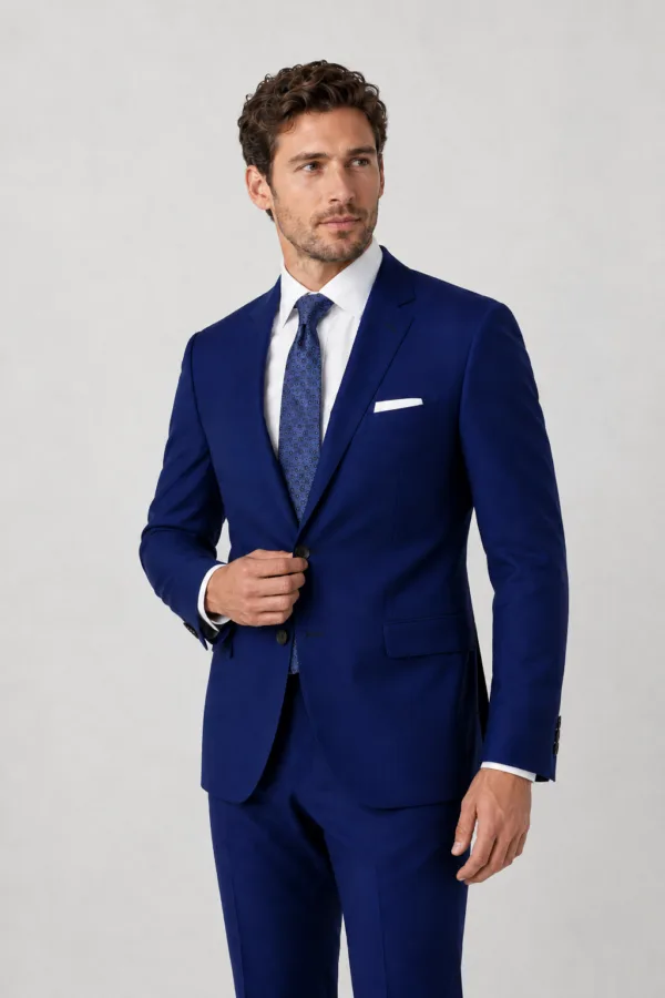 Cobalt Blue Suit angle 3