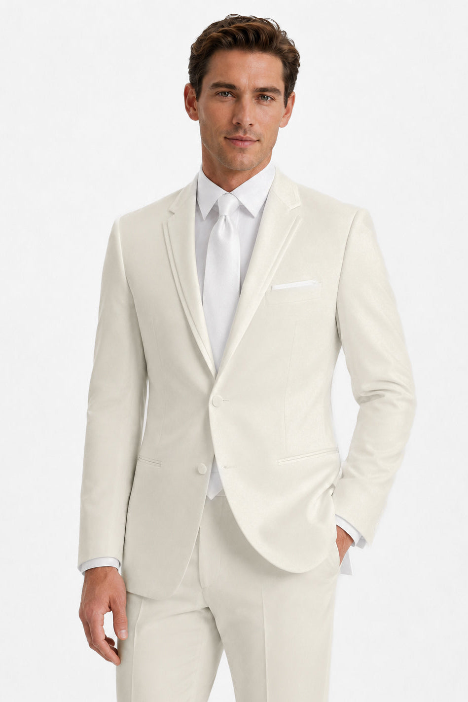 Ivory Madison Tuxedo angle 1 | TuxKit Ivory Madison Tuxedo angle 1