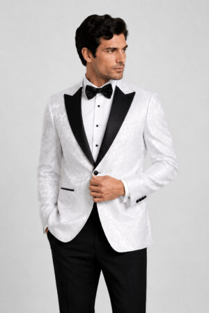 White Paisley Tuxedo angle 2