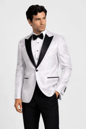 White Paisley Tuxedo angle 1